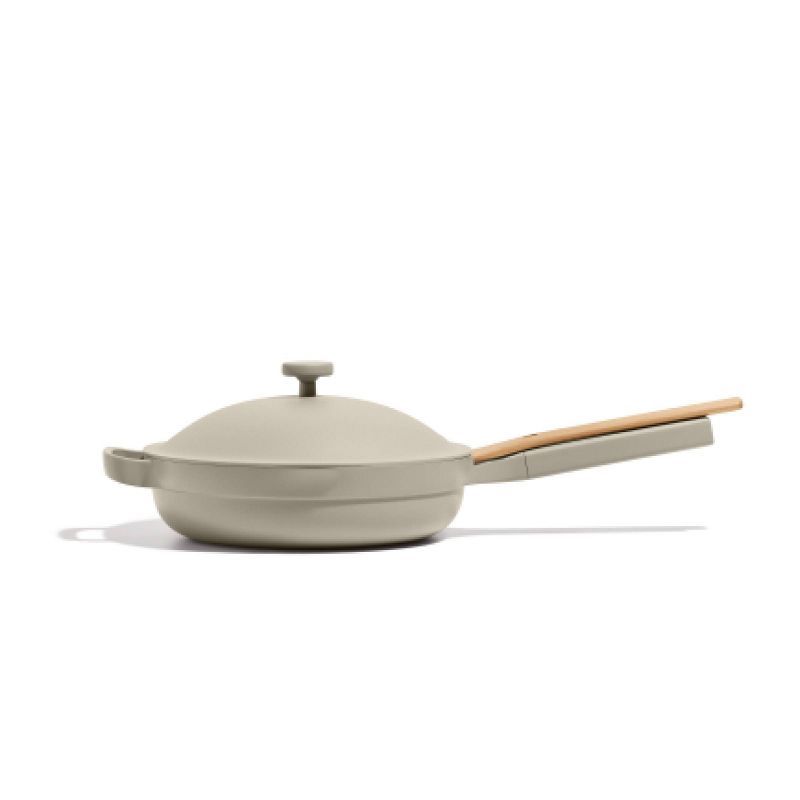 10.5-Inch Steam Ceramic Nonstick Versatile Frying Pan with Wooden Handle