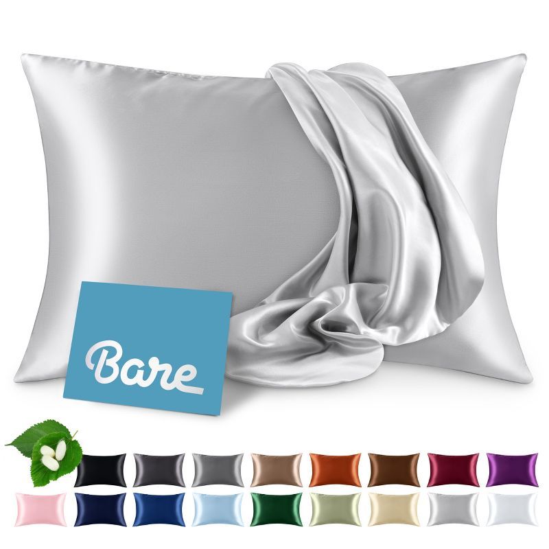 Standard Silver Mulberry Silk Hypoallergenic Pillowcase