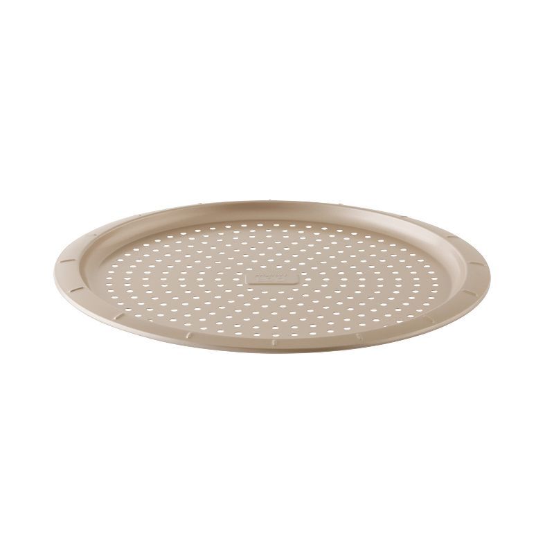 BergHOFF 12.5" Brass Non-stick Carbon Steel Perforated Pizza Pan