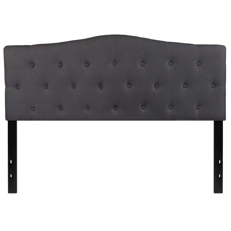 Cambridge Dark Gray Tufted Upholstered Queen Headboard