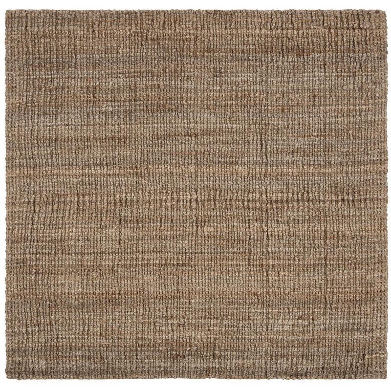 Hand-Knotted Blue Natural Square Jute 6' Area Rug