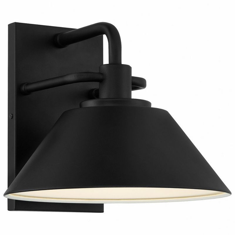 Avalon Black Steel Dimmable LED Outdoor Wall Sconce