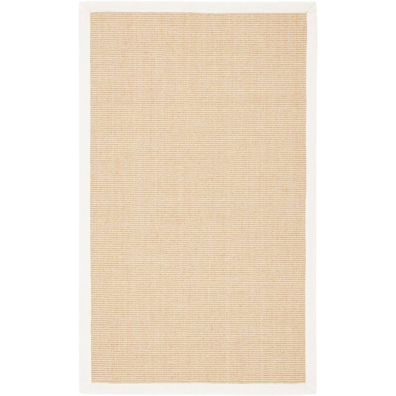 Natural Sisal Maize Wheat 3' x 5' Area Rug with Non-Slip Backing