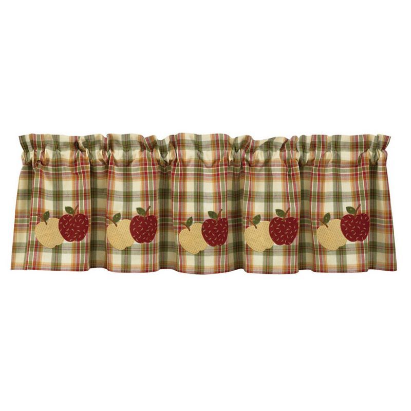 Apple Plaid Cotton Rod Pocket Valance - 60''L