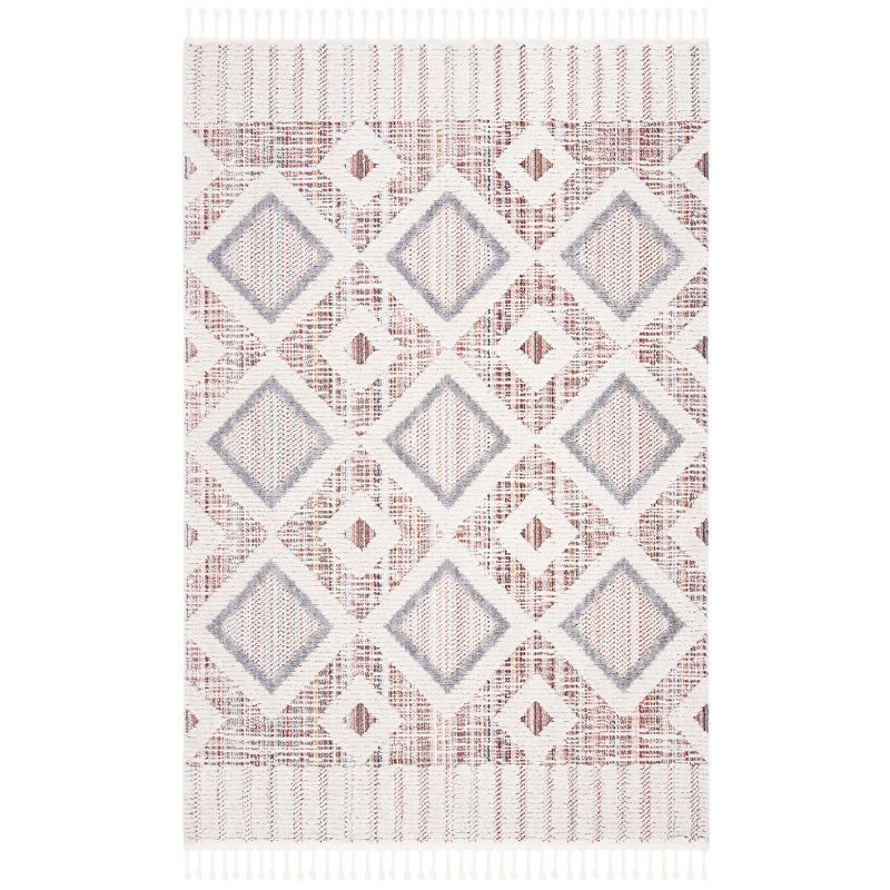 Marrakesh Gray and Multi Geometric Polyester Area Rug 3' x 5'