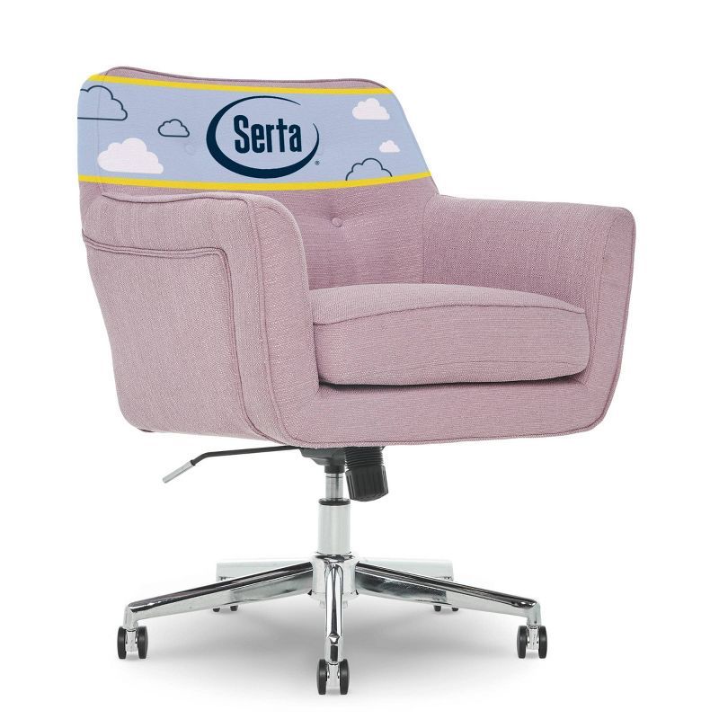 Lilac Memory Foam Swivel Home Office Chair