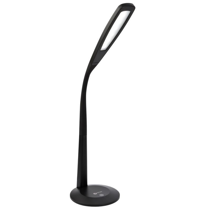 Black Adjustable LED Clip-On Lamp with Touch Control