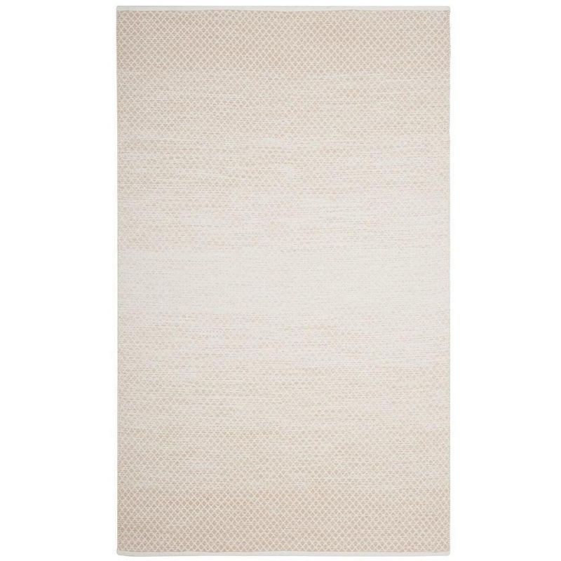 Coastal Charm Beige/Ivory Cotton 6' x 9' Hand-Woven Area Rug