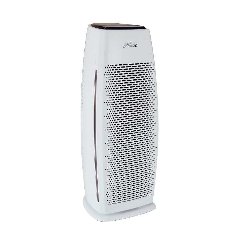 White Tall Tower Air Purifier with True HEPA Filter