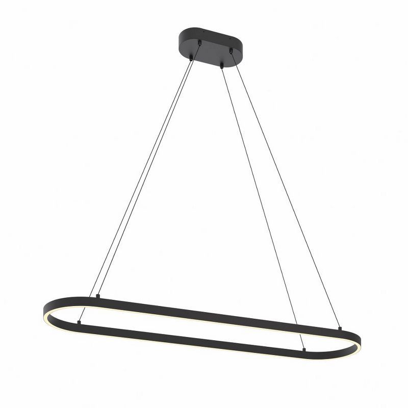 Glo 48" Black Aluminum LED Linear Pendant Light