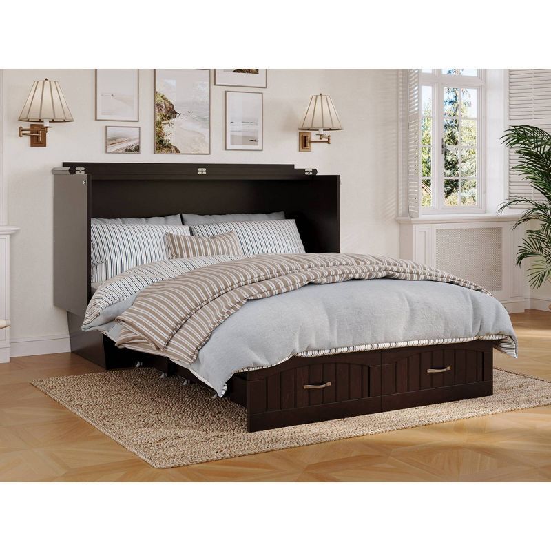 Nantucket Queen Murphy Bed Chest with CoolSoft Memory Foam Mattress