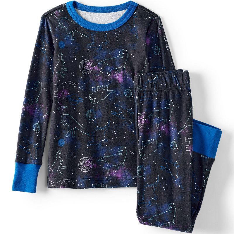 Kids' Black Galaxy Cosmos Cotton Pajama Set