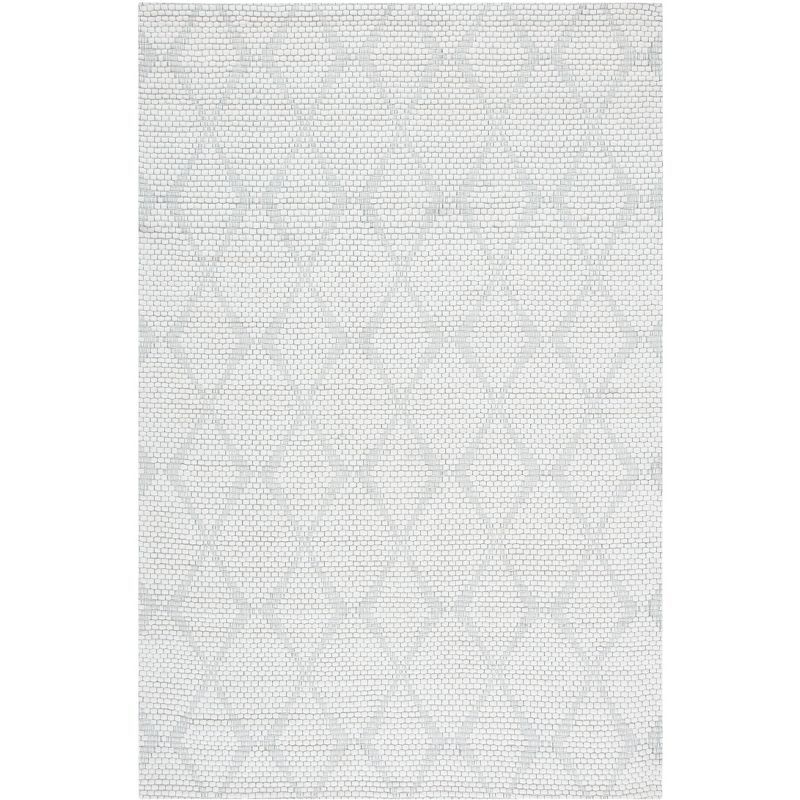 Ivory Flat Woven Reversible Wool and Synthetic 4' x 6' Rug