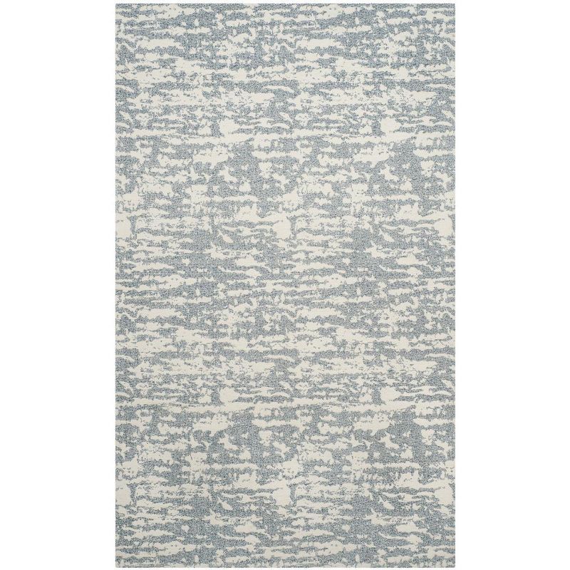 Marbella Blue and Ivory Hand Loomed Wool Area Rug