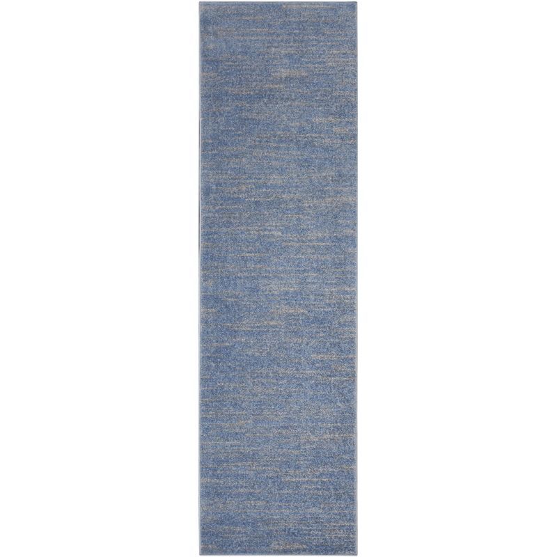 Essentials Blue/Grey Handmade Flat Woven Synthetic Rug