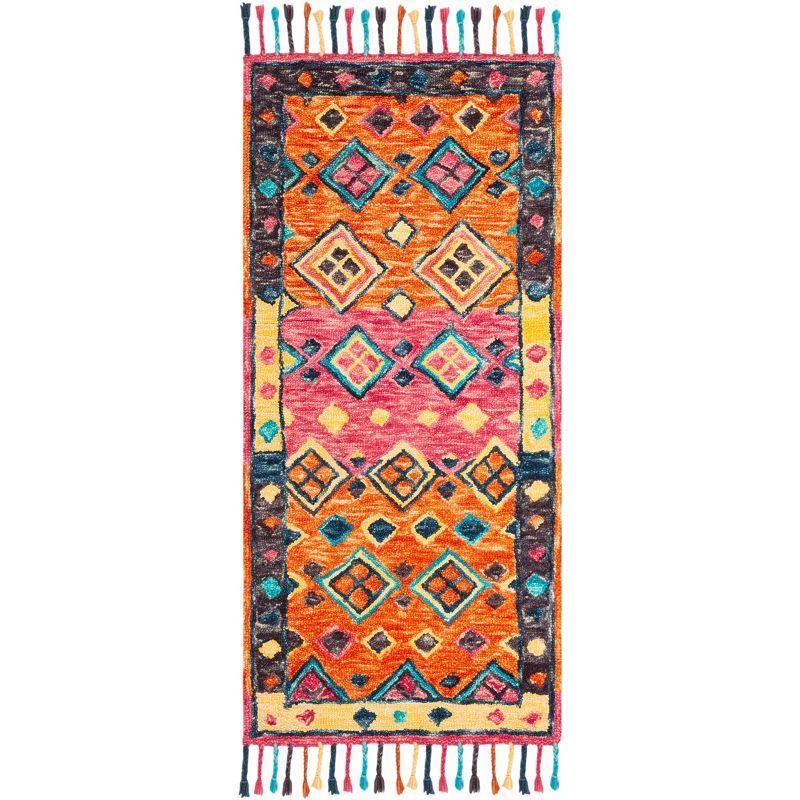 Hand-Tufted Artisan Blue Wool 27" Rustic-Chic Decor Area Rug