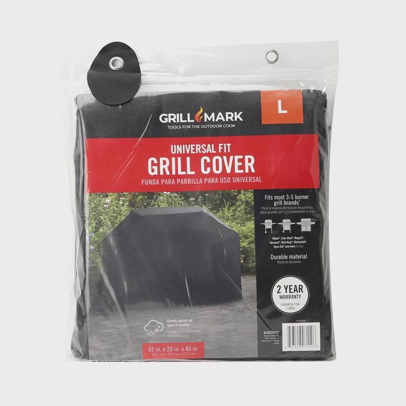 Universal Fit Black PVC Grill Cover for 65-Inch Grills