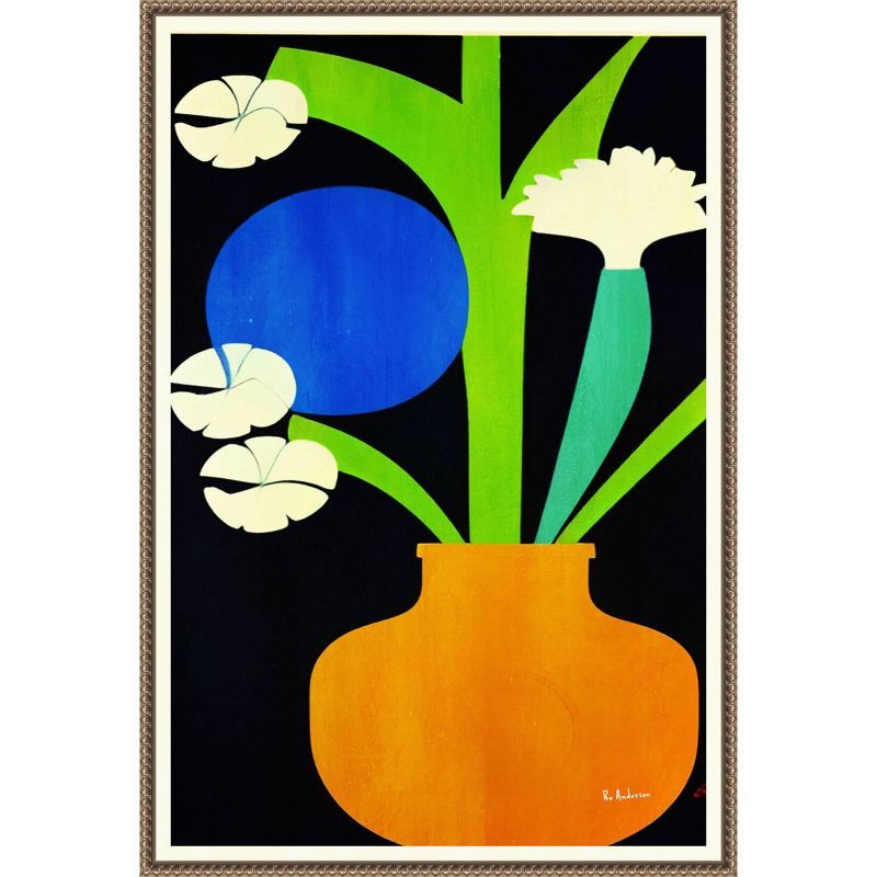 Berlin Blooms Vibrant Abstract Framed Canvas Print