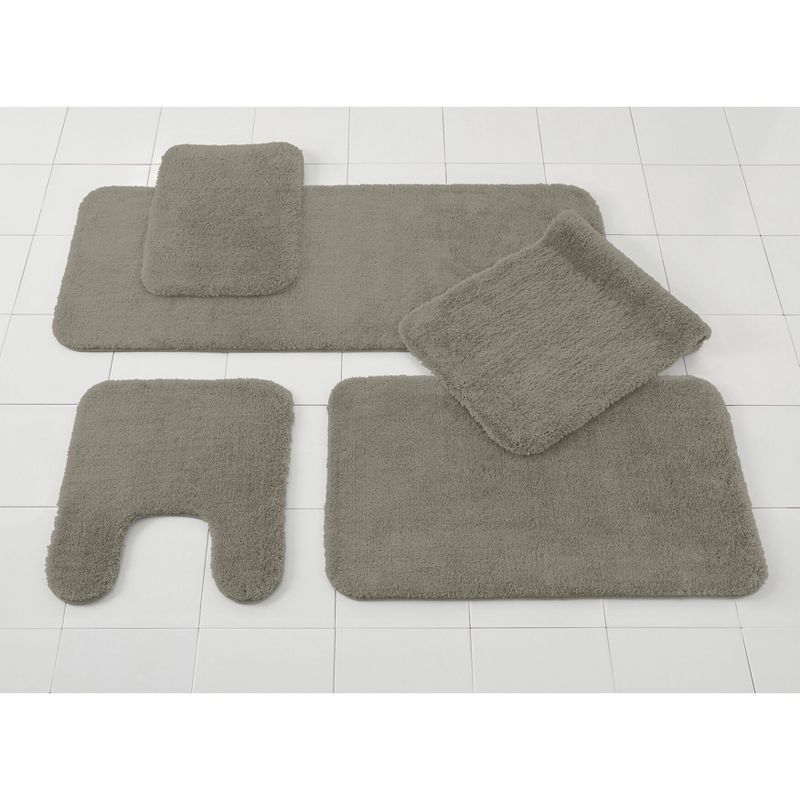 Gray Nylon Non-Slip Bath Rug Collection