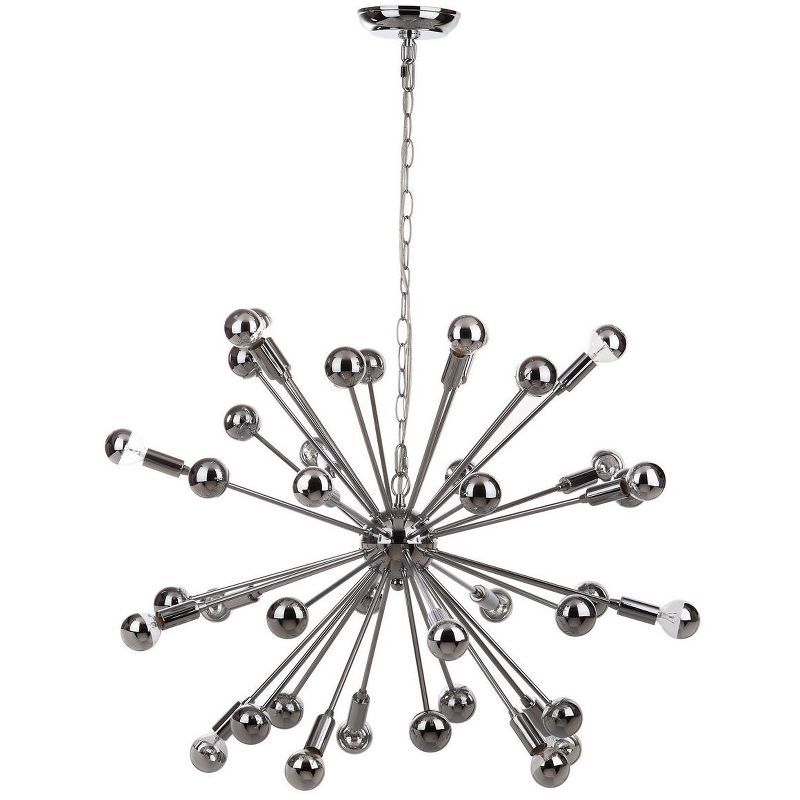 Chrome 31" Globe Contemporary Sputnik Pendant Light