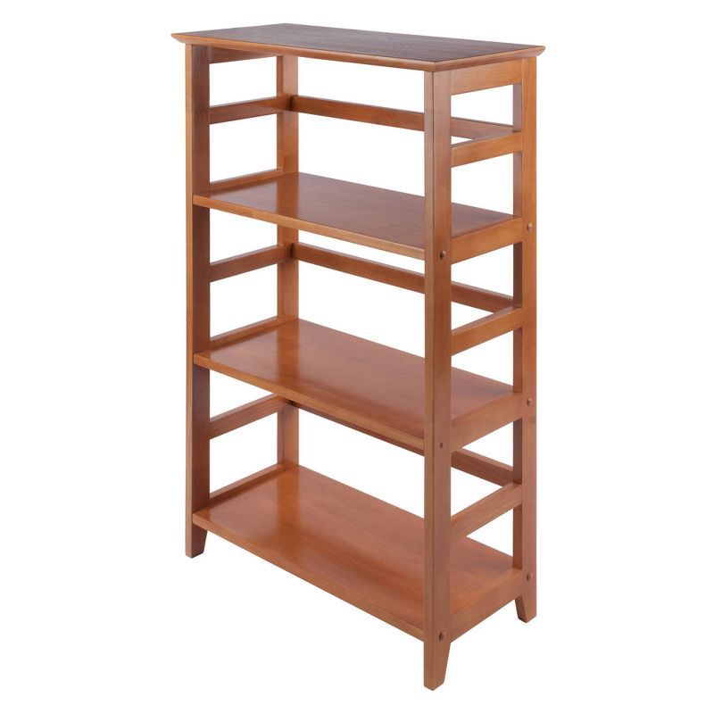 42" Honey Pine Wood 3-Tier Studio Bookshelf