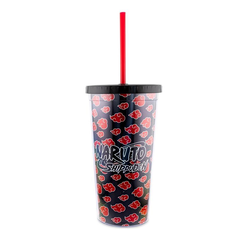 Naruto Shippuden Akatsuki 20-Ounce Black Plastic Travel Tumbler