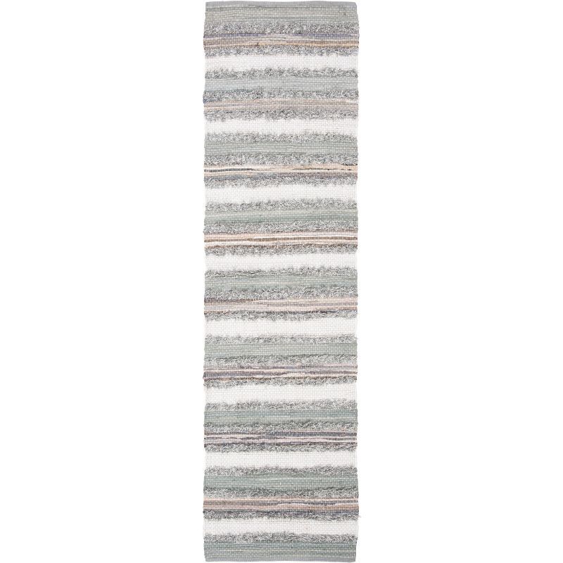 Coastal Charm Grey Cotton Flat-Woven 2'3" X 8' Runner