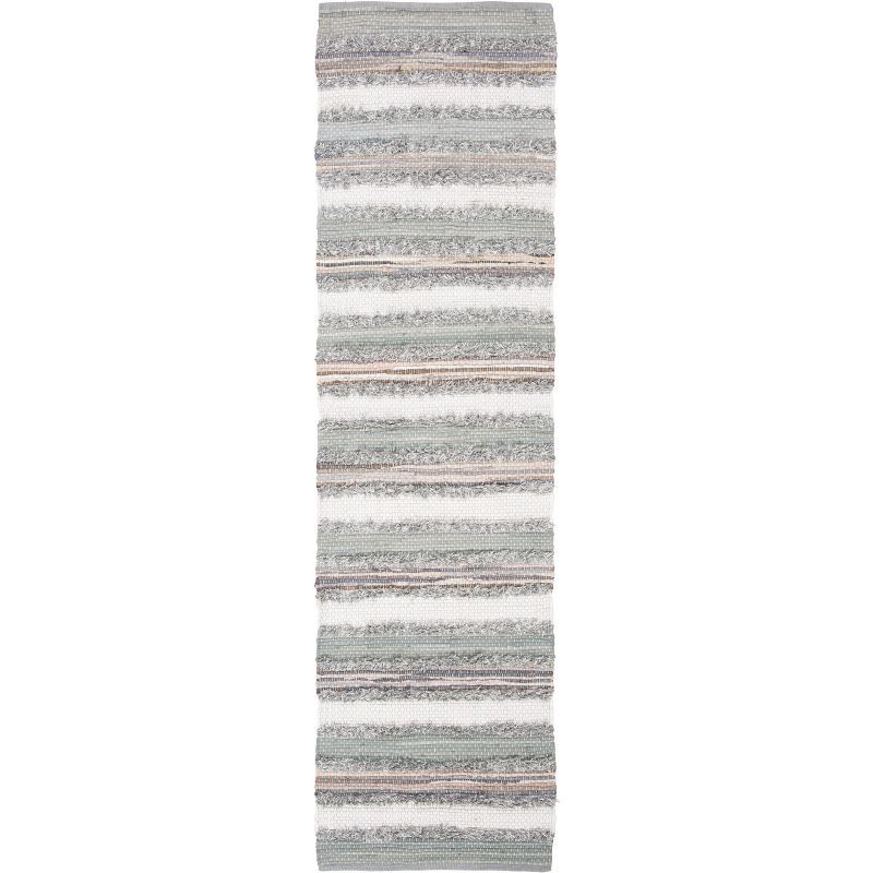 Coastal Charm Grey Cotton Flat-Woven 2'3" X 8' Runner