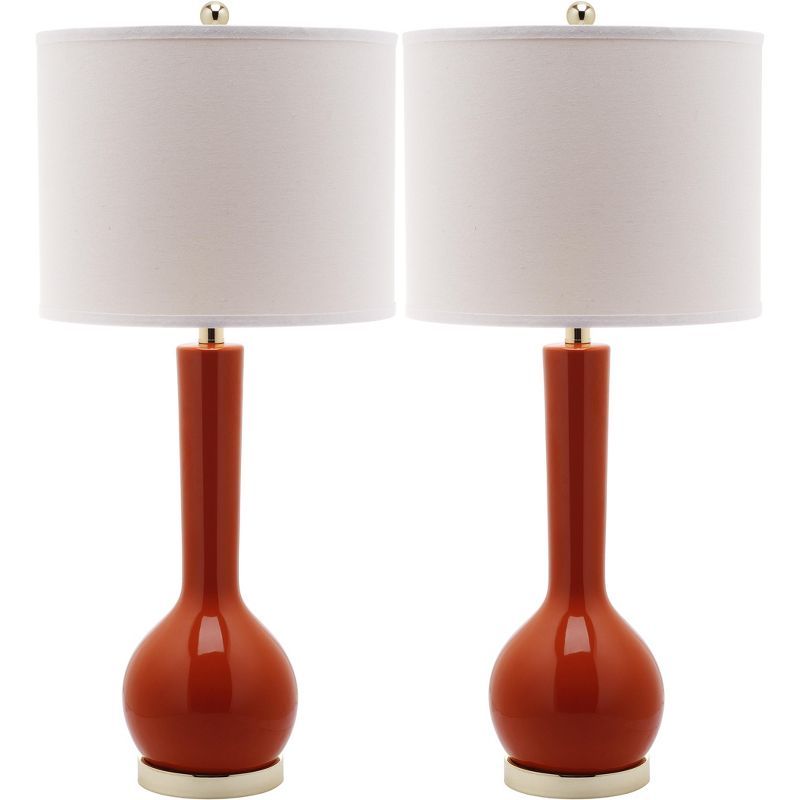 Mae Long Neck Ceramic Table Lamp (Set of 2) - Safavieh