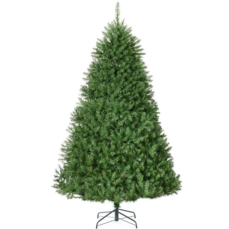 7.5ft Green PVC Hinged Douglas Fir Artificial Christmas Tree with Metal Stand