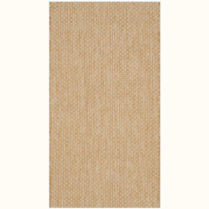 Natural Cream 2' x 3'7" Synthetic Indoor/Outdoor Area Rug