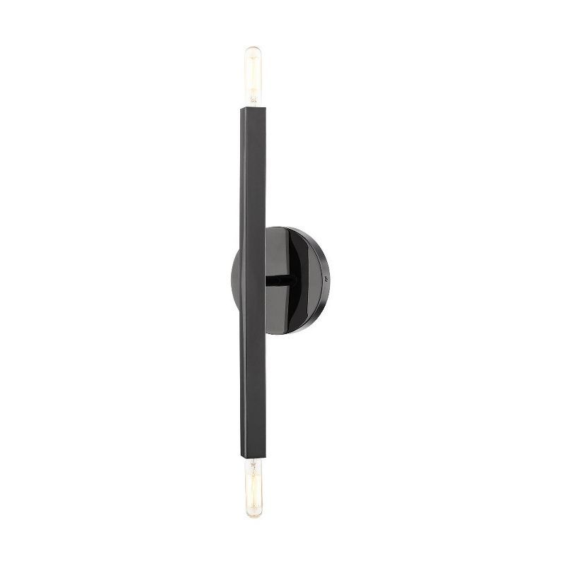 Black Steel Linear Wall Mount Sconce Light