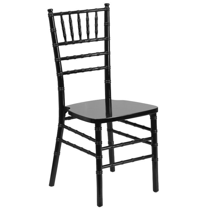 Black Wood Armless Chiavari Dining Chair