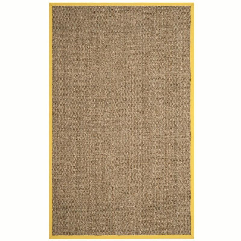 Natural Gold Hand-Knotted Cotton Area Rug, 5' x 8'