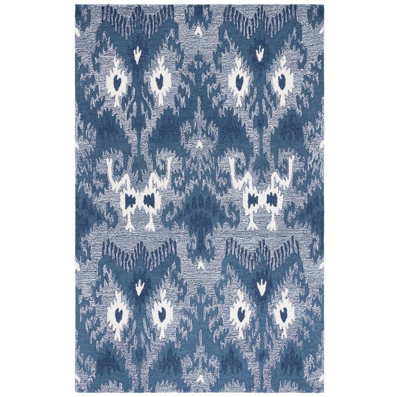 Hand-tufted Artisan Blue Wool 8' x 10' Rectangular Area Rug