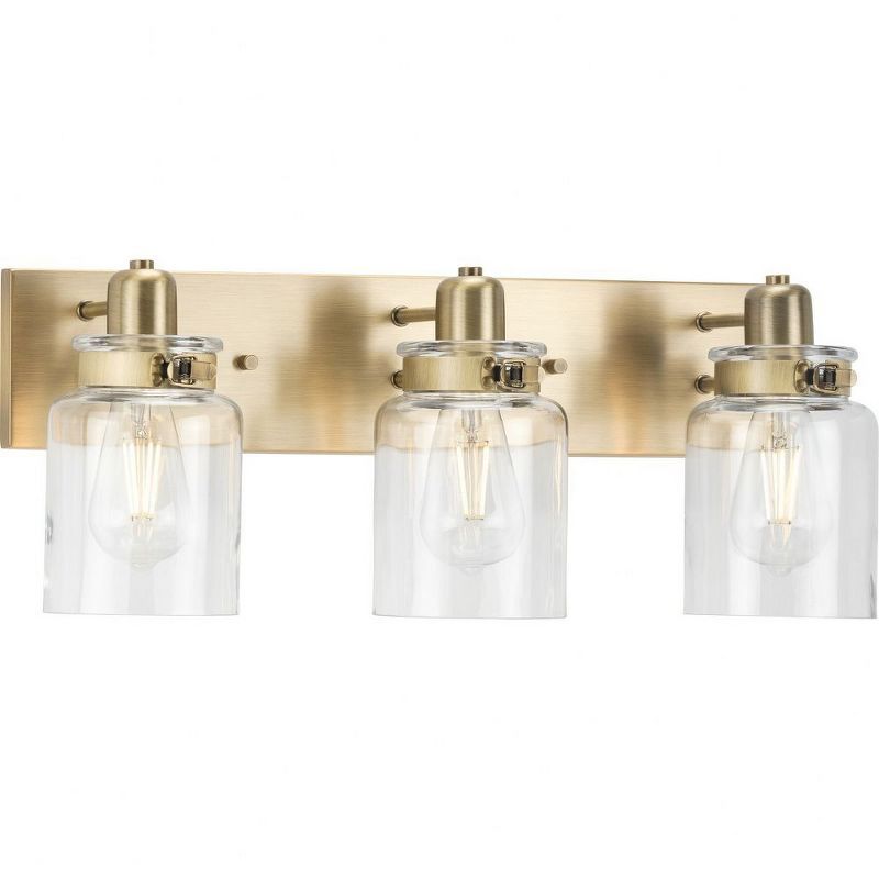 Calhoun 3-Light Vintage Brass Cylinder Bath Vanity