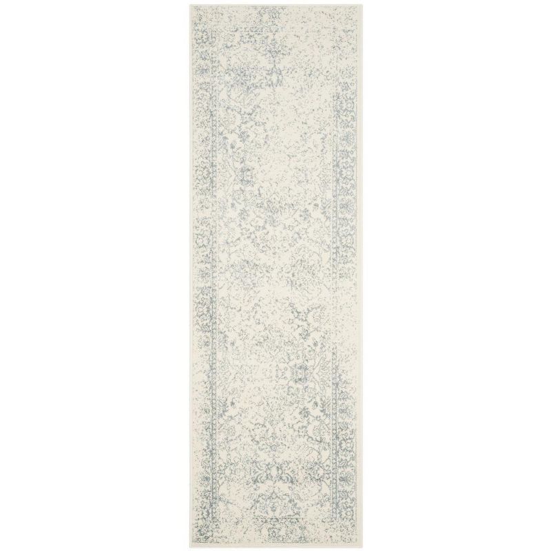 Ivory and Slate Hand-knotted Synthetic Area Rug