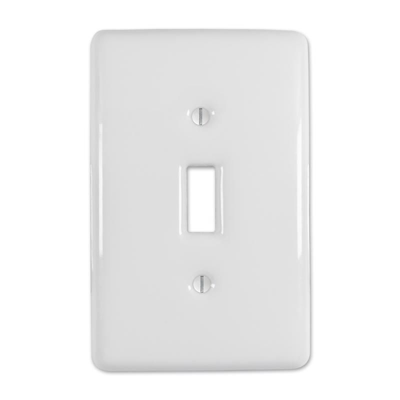 Amerelle Metro White Stamped Steel Toggle Wall Plate