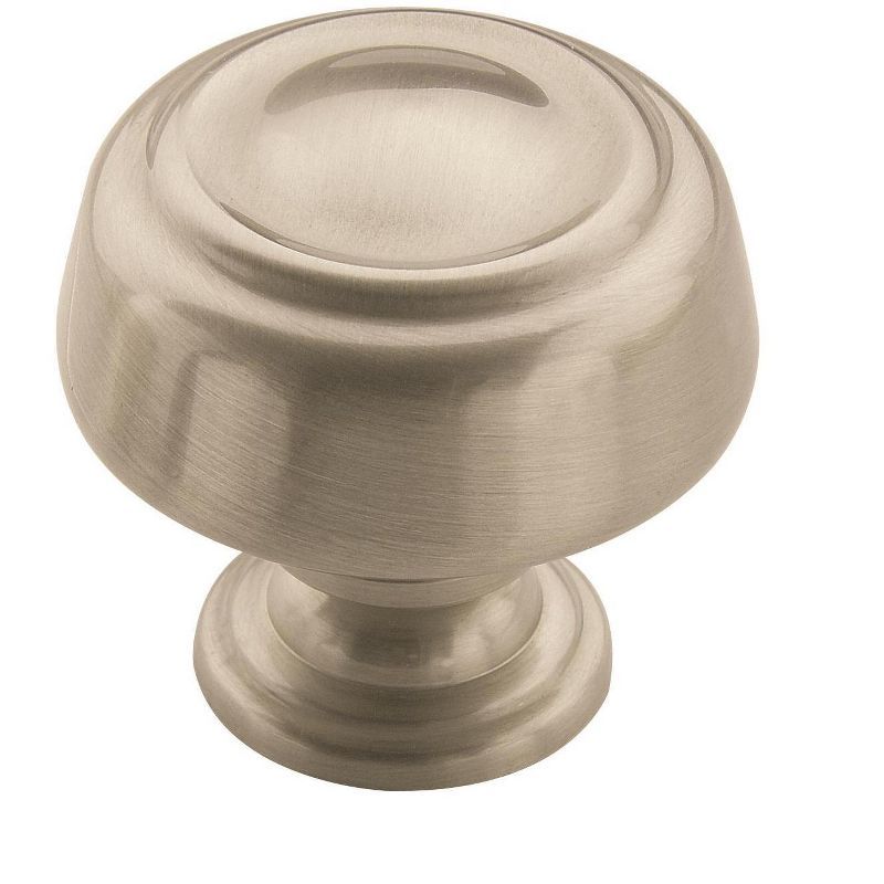 Satin Nickel 1-5/8" Round Cabinet Knob with Mounting Hardware