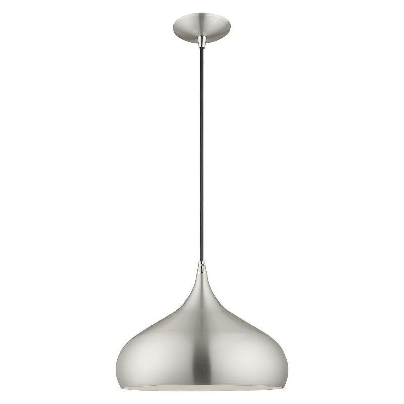 Mini Brushed Aluminum 1-Light Indoor/Outdoor Pendant