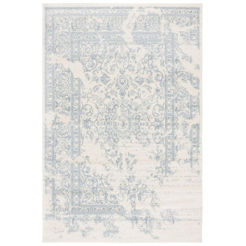 Ivory Slate Chic Lodge Hand-Knotted Square Area Rug, 6' x 9'