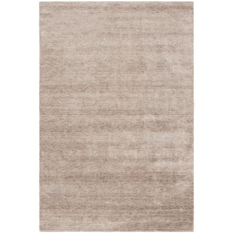 Hand-Loomed Gray Viscose 6' x 9' Rectangular Solid Area Rug
