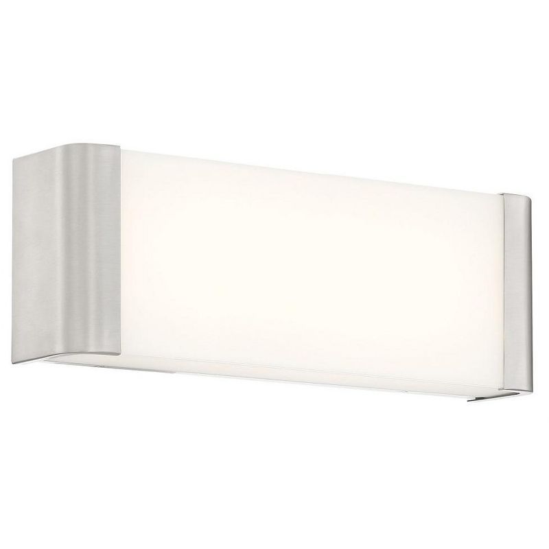 Origin Brushed Steel Dimmable LED Vanity Light, 13.25" Wide