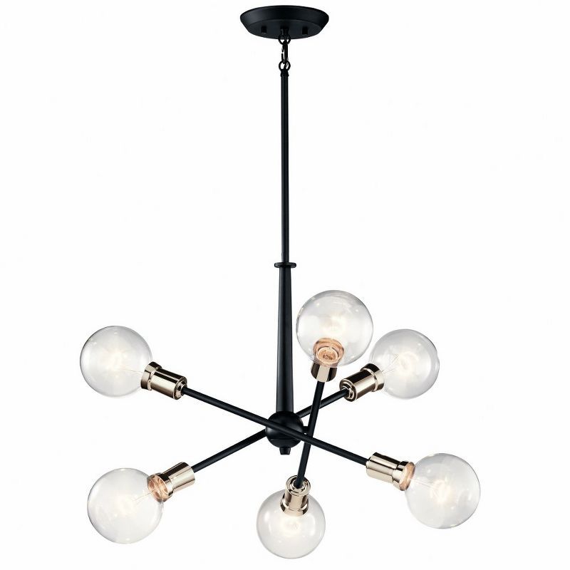 Black Sputnik 20" Modern Ceiling Chandelier