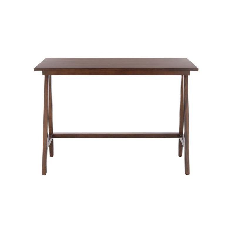 Asymmetrical Black Walnut 46" Industrial Farmhouse Desk