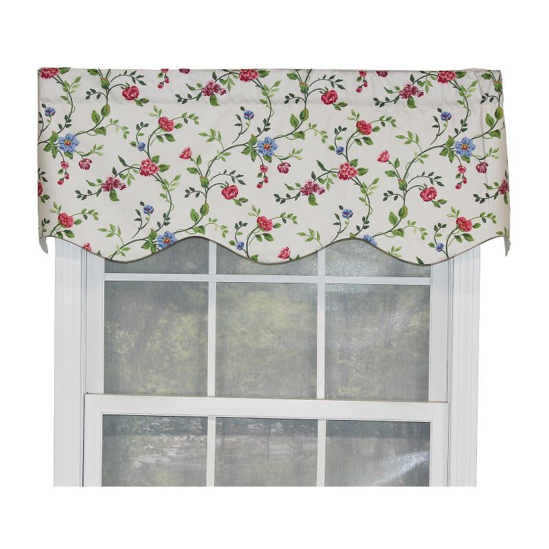 Floral Spring Cotton Rod Pocket Valance, 50" x 15"