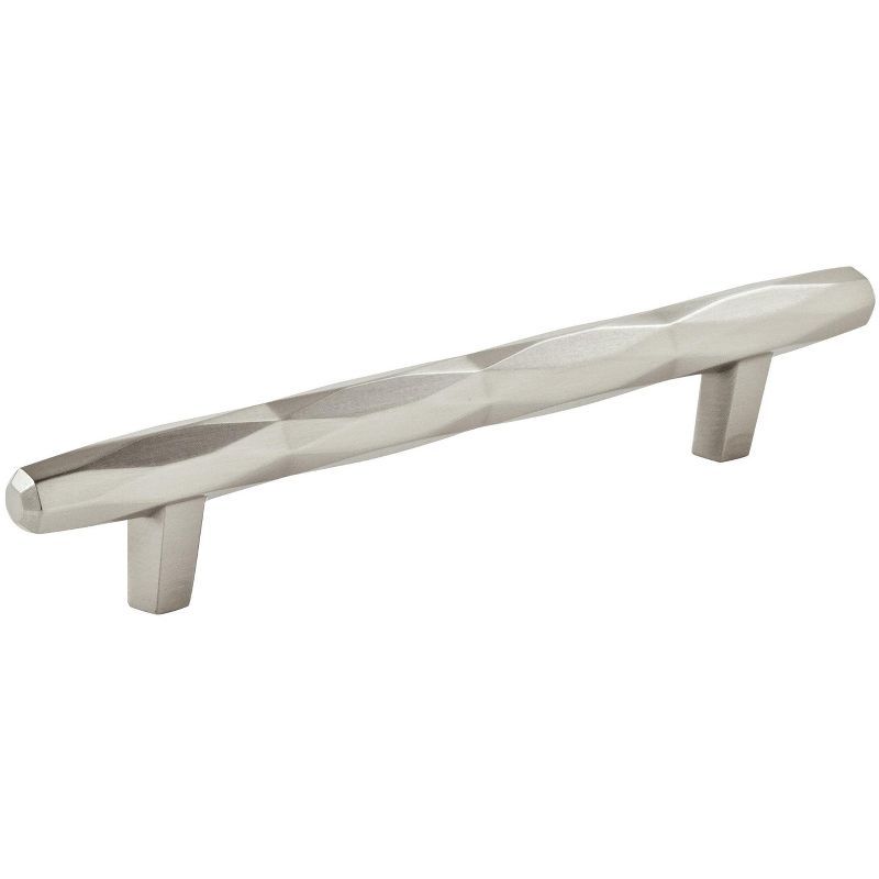 Satin Nickel Modern Bar Cabinet Pull with Mounting Hardware