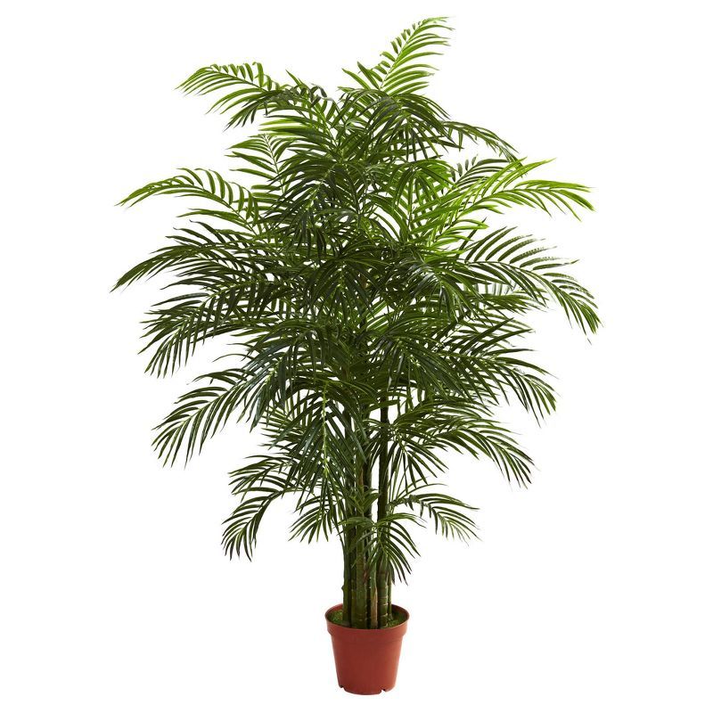 Nearly Natural 6.5ft UV Resistant Areca Palm in Pot