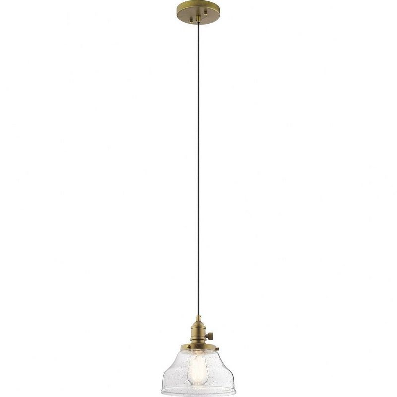 Avery Mini Pendant Light in Distressed Bronze with Clear Glass