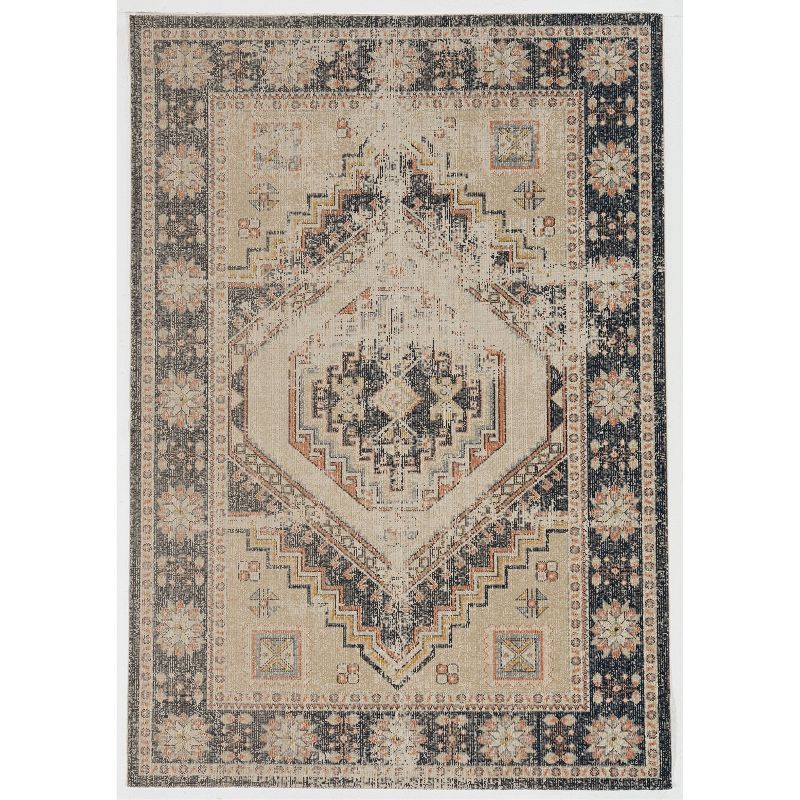 Ivory Elegance Chenille 5' x 7' Flat-Woven Rug